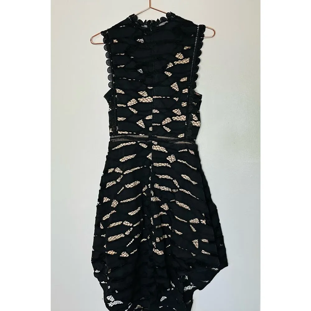 ACLER Women's Black Ascot Lace Cut Out Sleeveless Skirt Dress Size 4 - Image 12