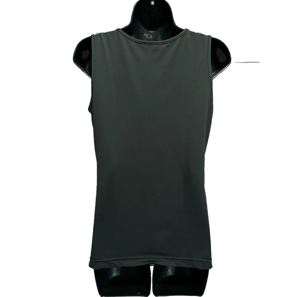 Notations Dark Gray Sequins Tank Blouse Size‎ M Sleeveless Mixed Materials - Image 4