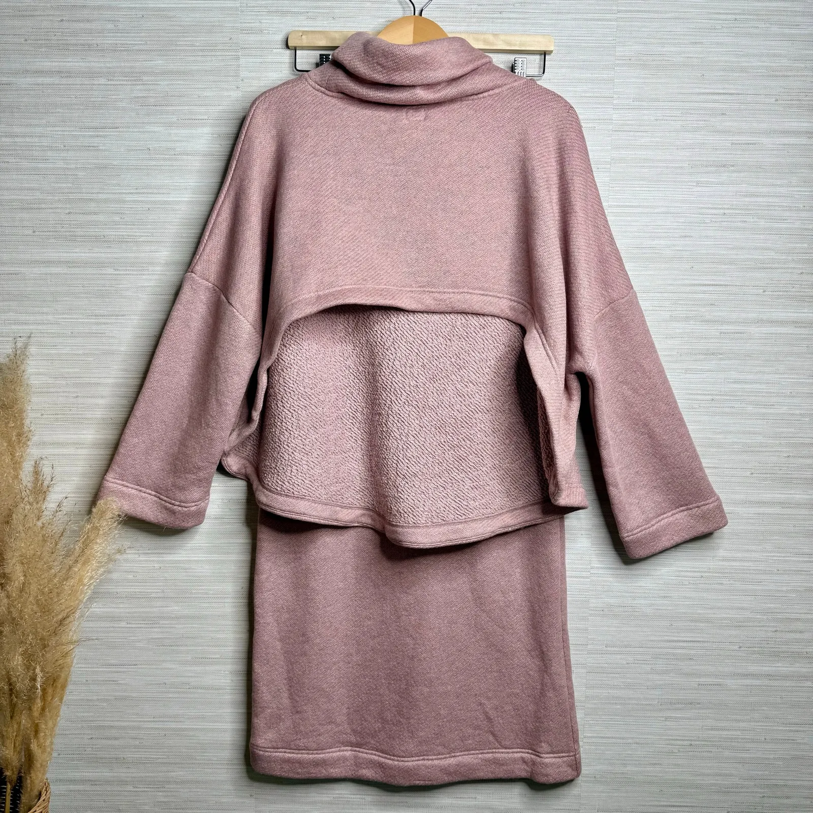 Free People set top and midi skirt co-ord matching set knit Small pull-on - Image 1