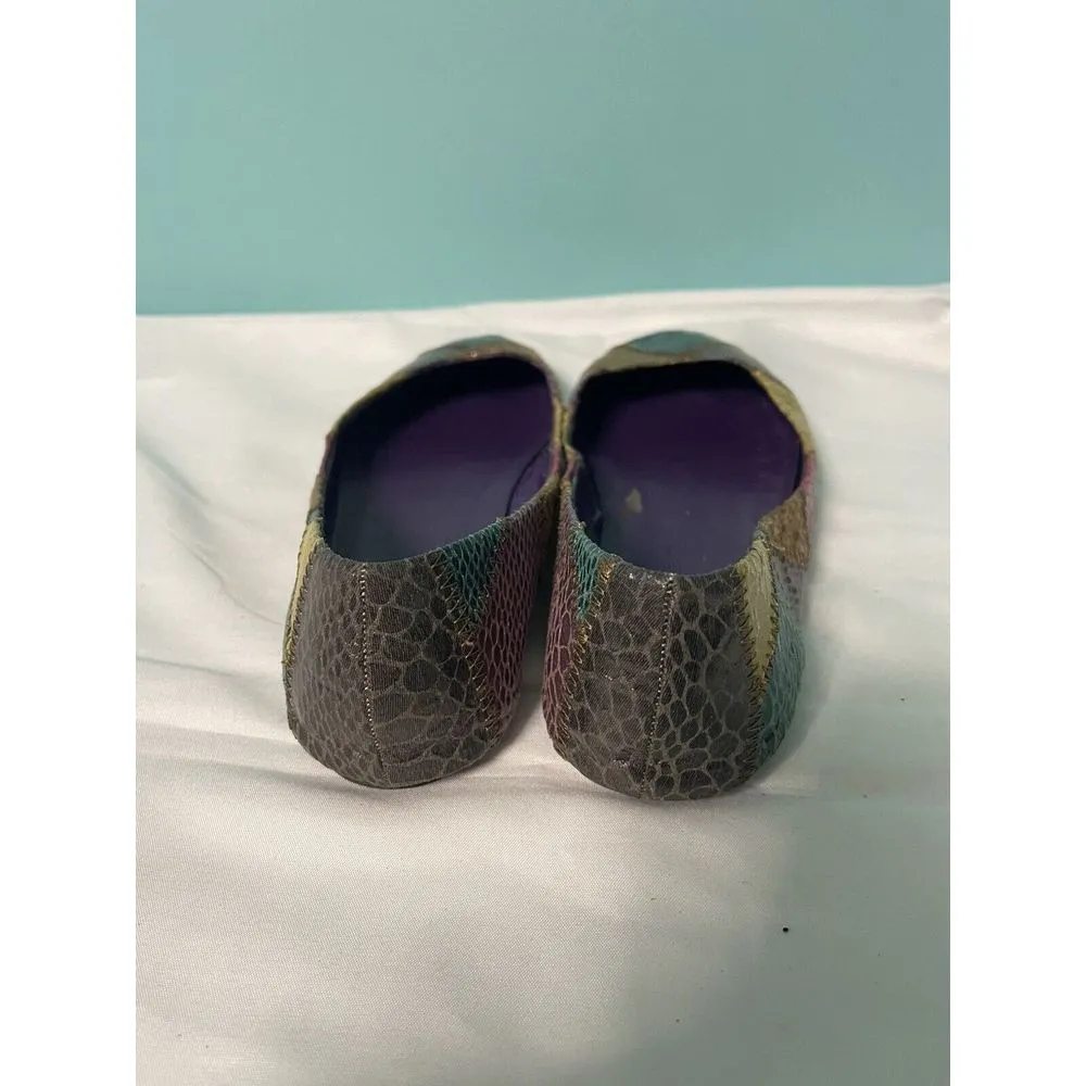 Steve Madden Feather Snakeskin Almond Toe‎ Loafers Flats Shoes Size 10 S-275 - Image 3