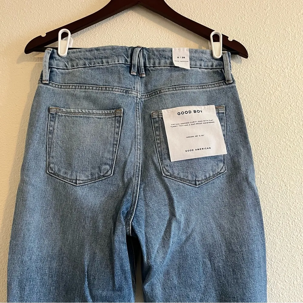NWT Good American Women's Good Boy Wide Release Hem Jeans Size 6/28 - Image 7