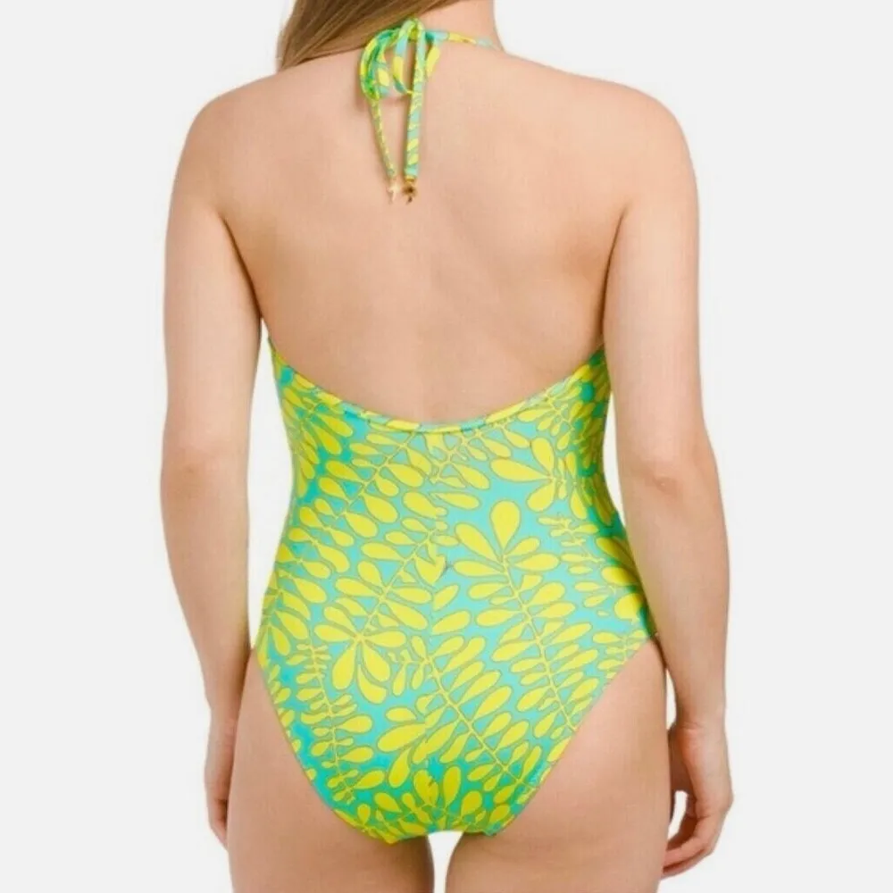 Trina Turk TRELLIS Green One Piece Swimsuit NWT Sz 4 - Image 2