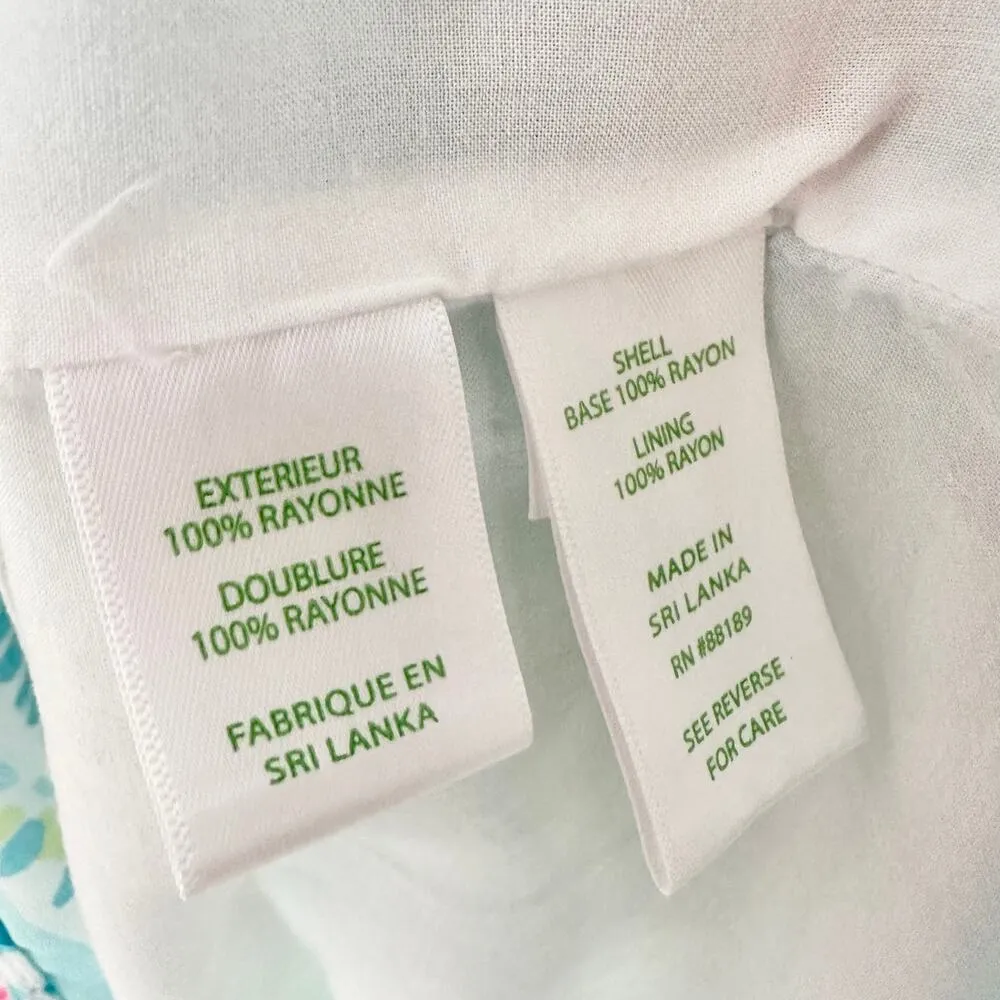 Lilly Pulitzer Nevie Blue Off Shoulder Bell Sleeve Dress Multi Caribbean Citrus - Image 5