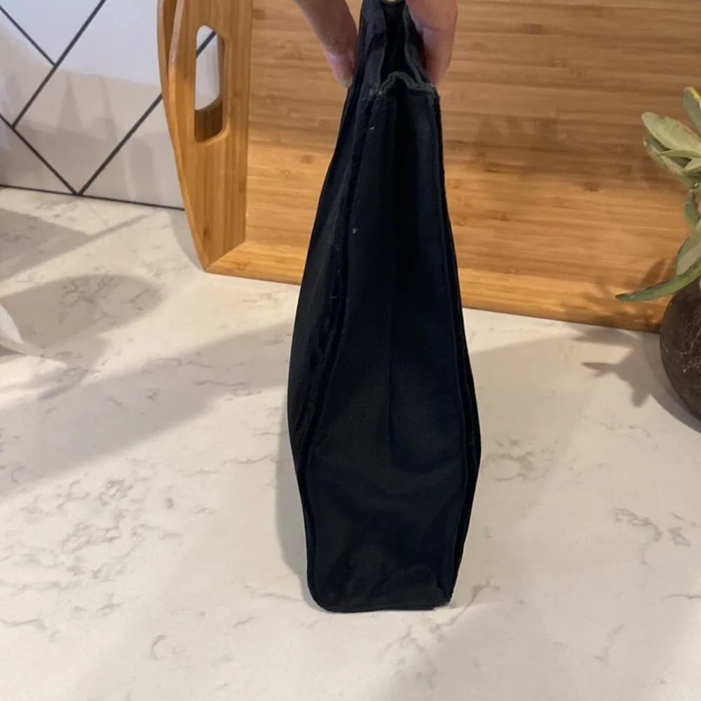 Enzo Angiolini Black Velvet Clutch Handle Small Tote Handbag chic classic - Image 4