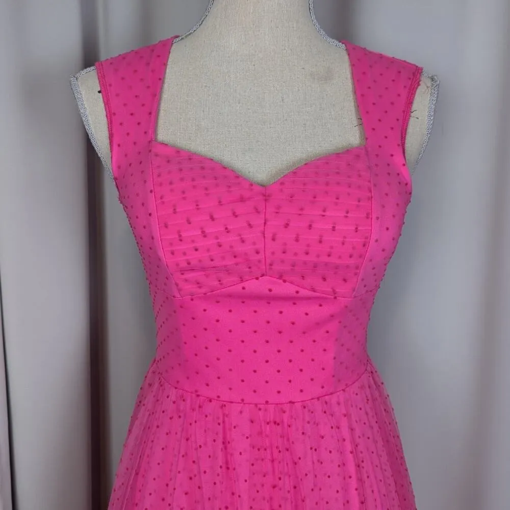 Faeriesty French Dot Formal Gown Pink Small Size XS - Image 7