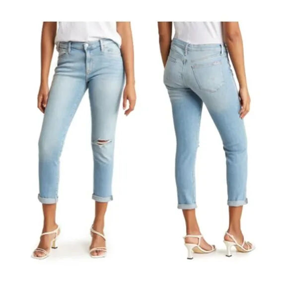 NWT Hudson Natalie Mid Rise Slim Boyfriend Jeans in Summer Haze - Image 2