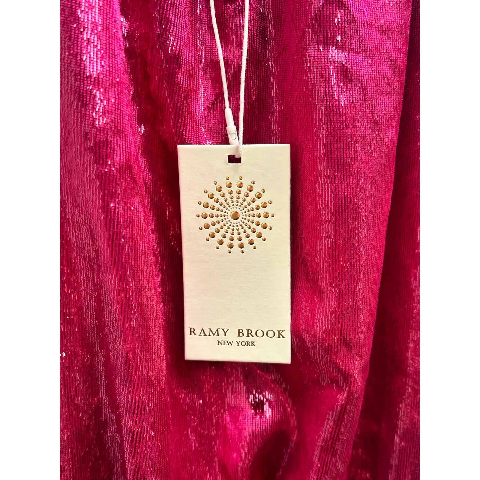 NEW NWT Ramy Brook Ellin Shiny Velour Halter Mini Dress Red Large - Image 5