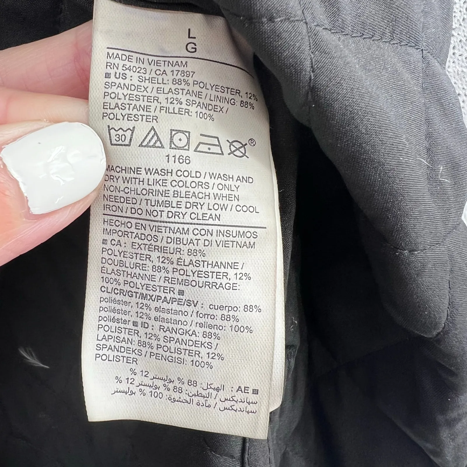 Old Navy StretchTech Oversized Quilted Shacket black style 793183 size large - Image 9