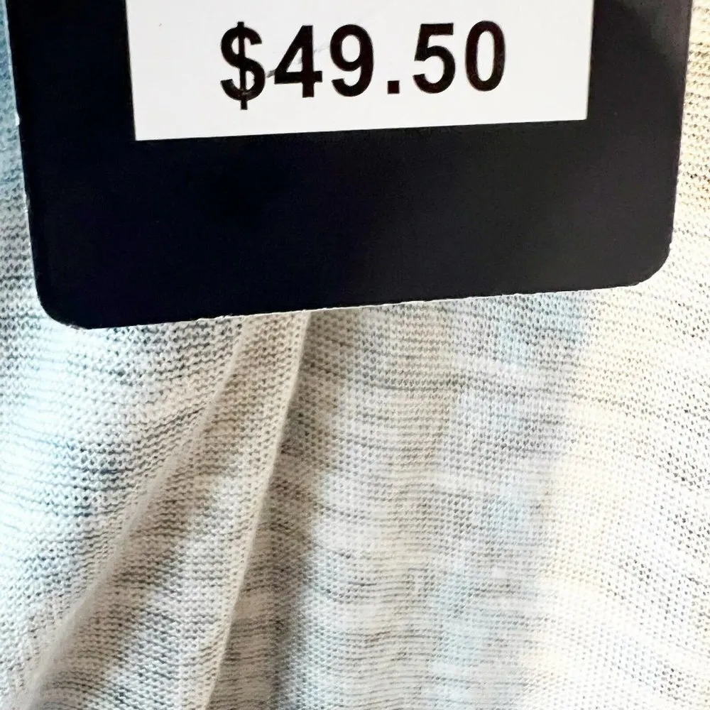 𝅺LUCKY Brand Boho flowy Tank Top SMALL Pleated in Allure gray sleeveless NEW - Image 11