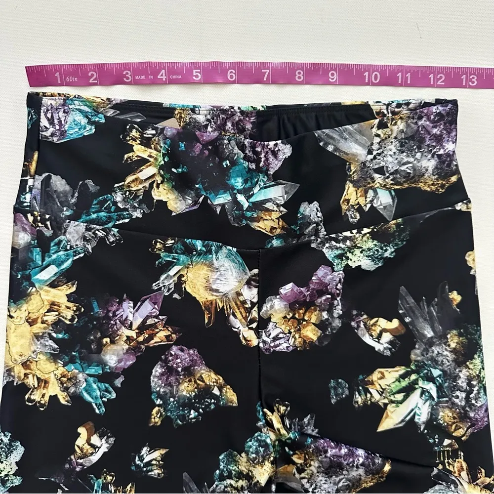 Puma Black with Multicolor Crystal Pattern Biker Shorts Size S - Image 9