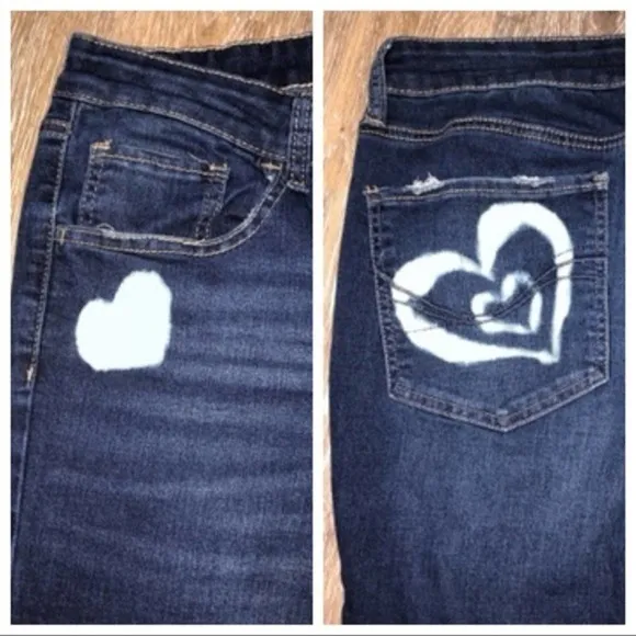 SO Custom Bleach Dyed Jeans Skinny Size 15 - Image 2