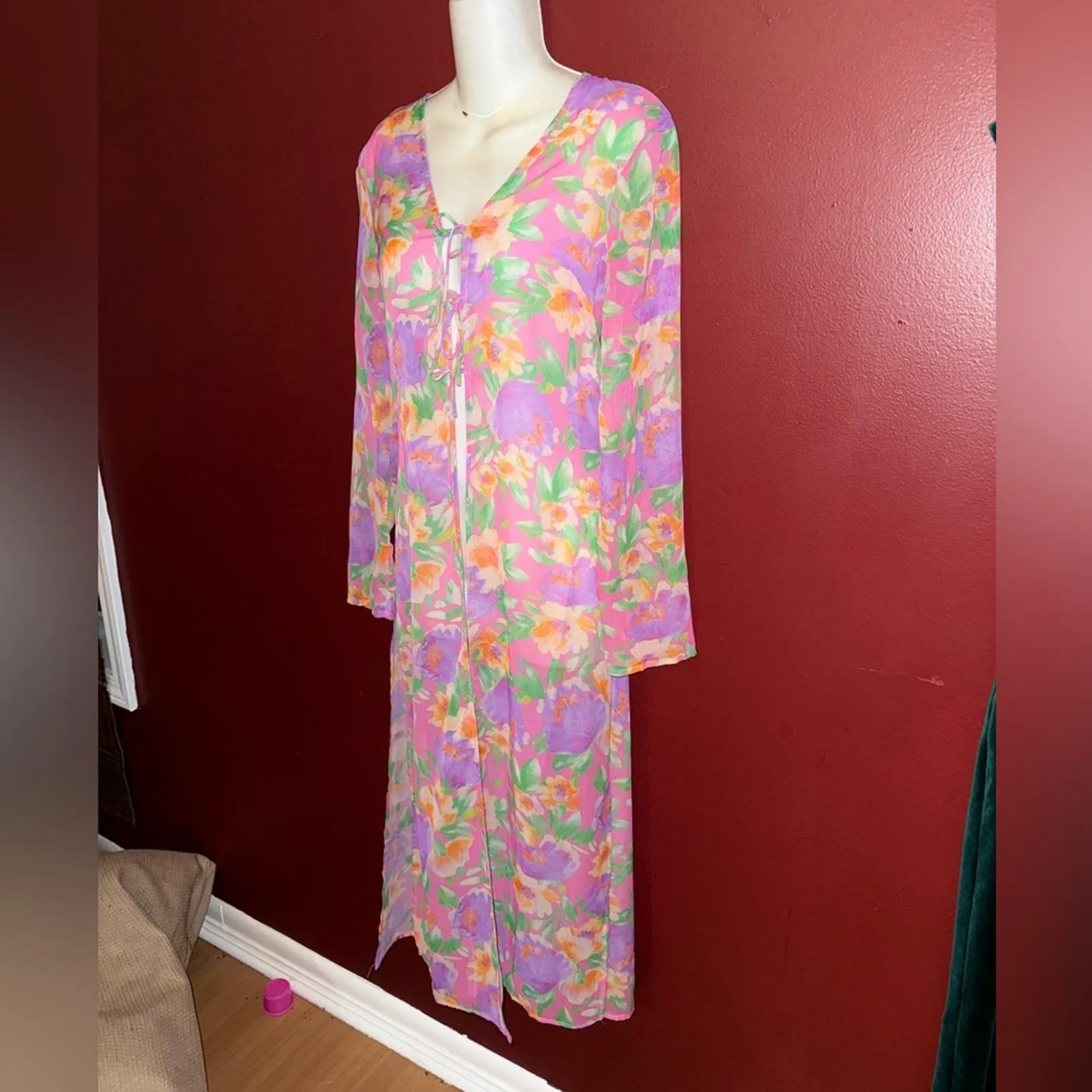 ASOS New  sheer floral duster - Image 4