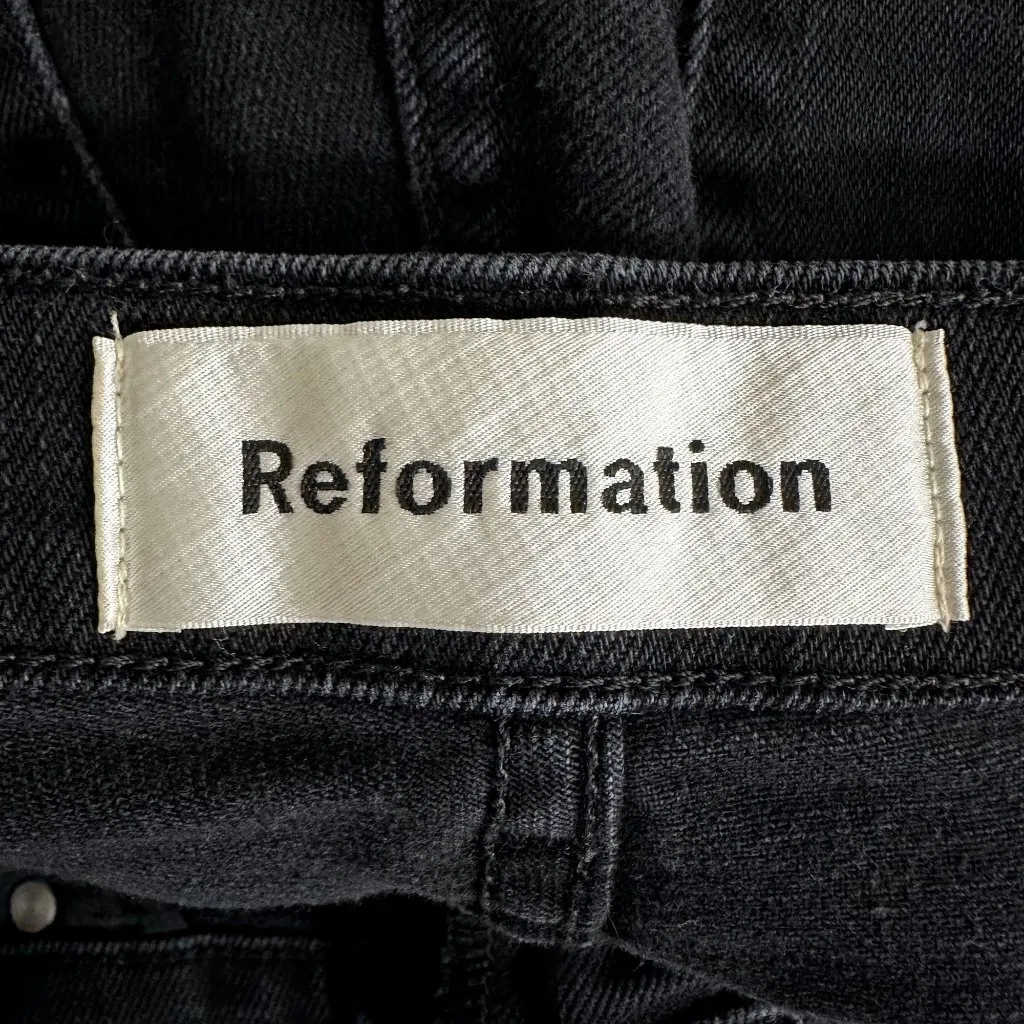 Reformation Stretch Crop Cigarette Jeans in Nile - Image 7