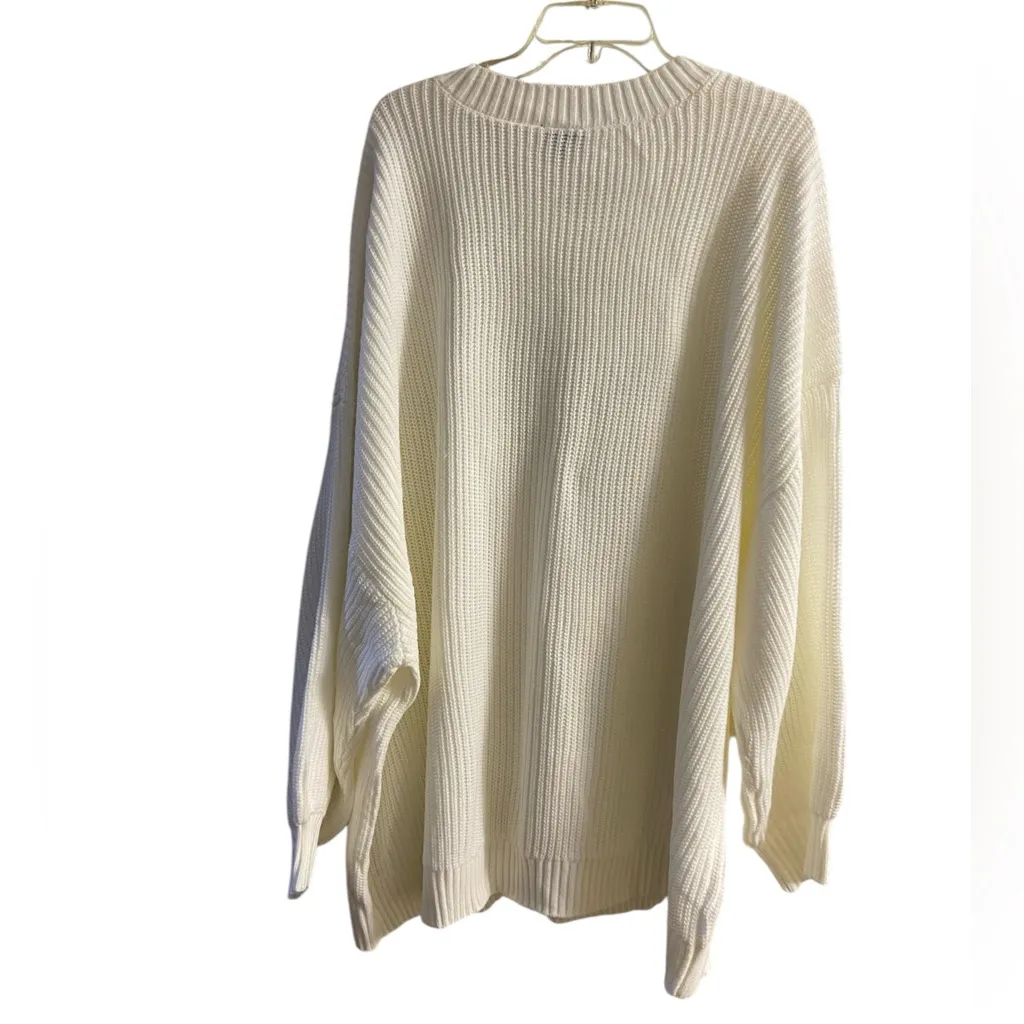 Torrid  Lucky you crewneck pullover white sweater 5X NWOT - Image 3