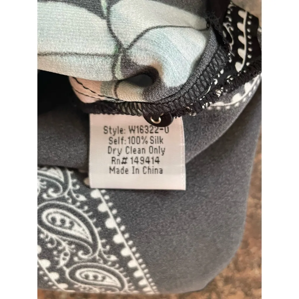 Johnny Was Boho Rosabel Ruffle Silk Blouse Floral Large Romantic Goth - Image 10