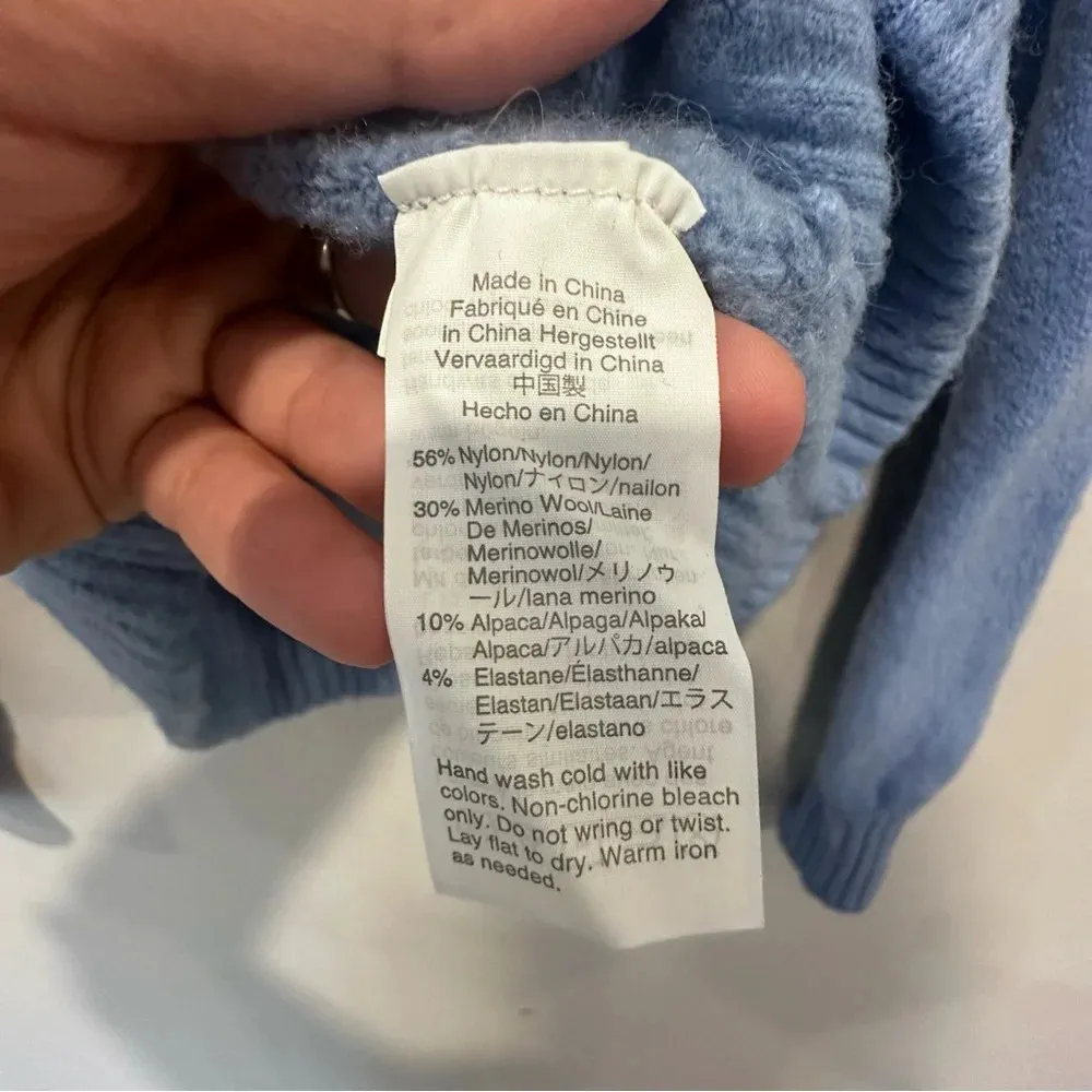 J. Crew Button-detail Crewneck Sweater in Supersoft Yarn Size  XS In Blue 1515 - Image 4