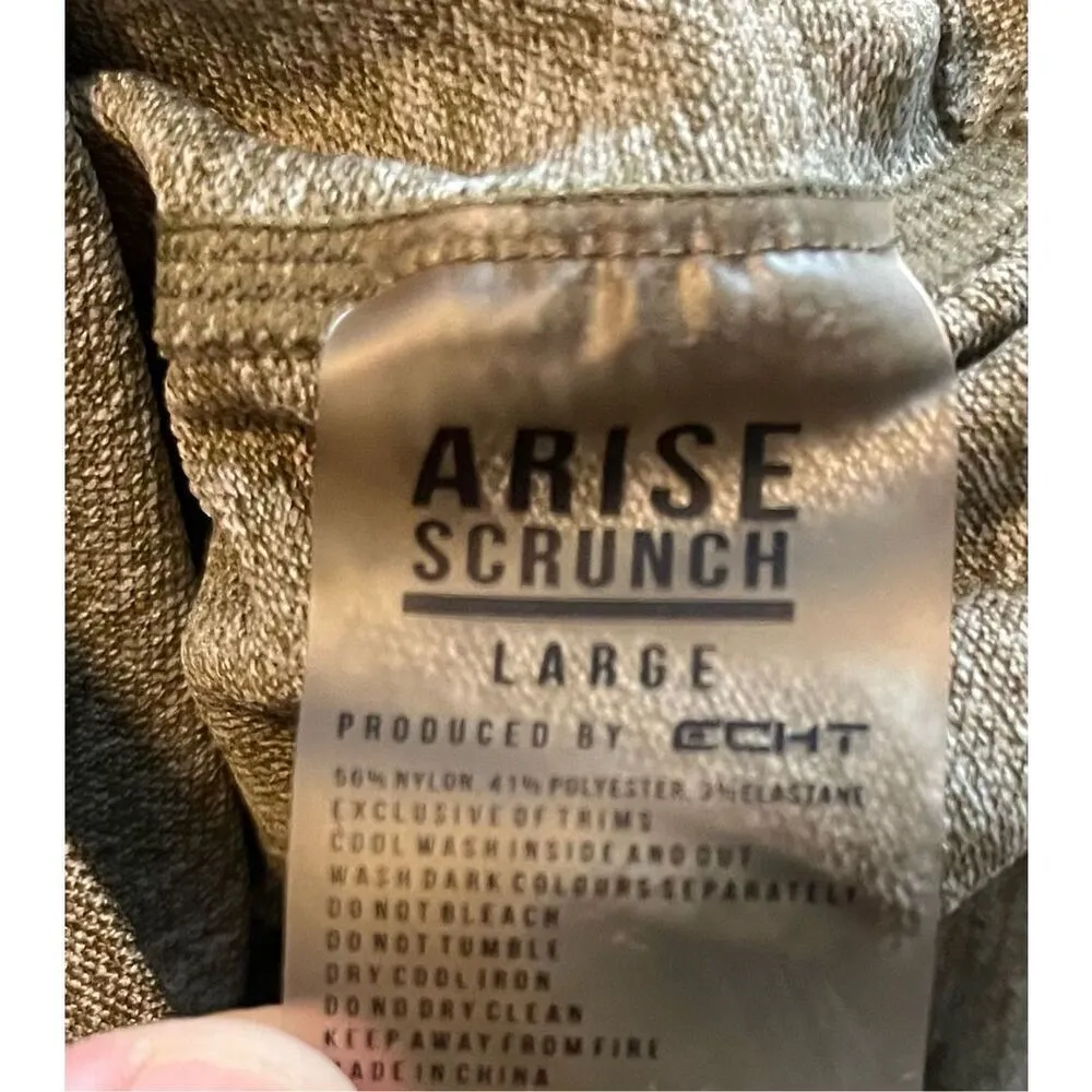 ECHT Arise Scrunch Green Legging Athletic Shorts‎ Size Large - Image 5