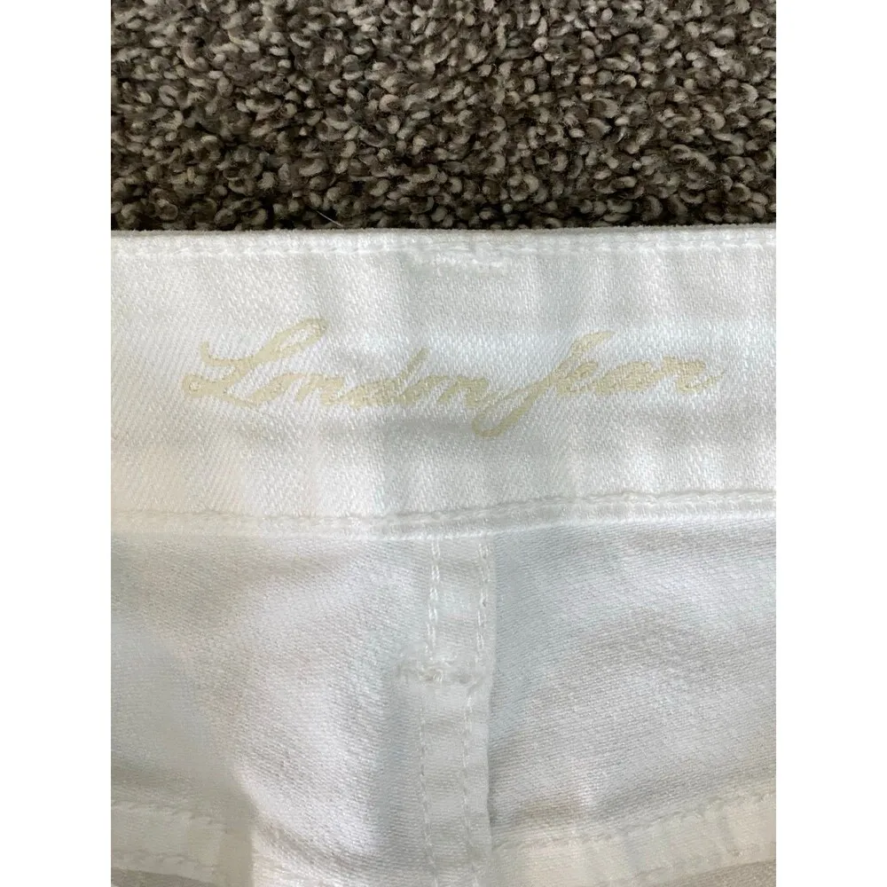 London Jean White Cutoff Denim Shorts Women’s Size 8 - Image 3