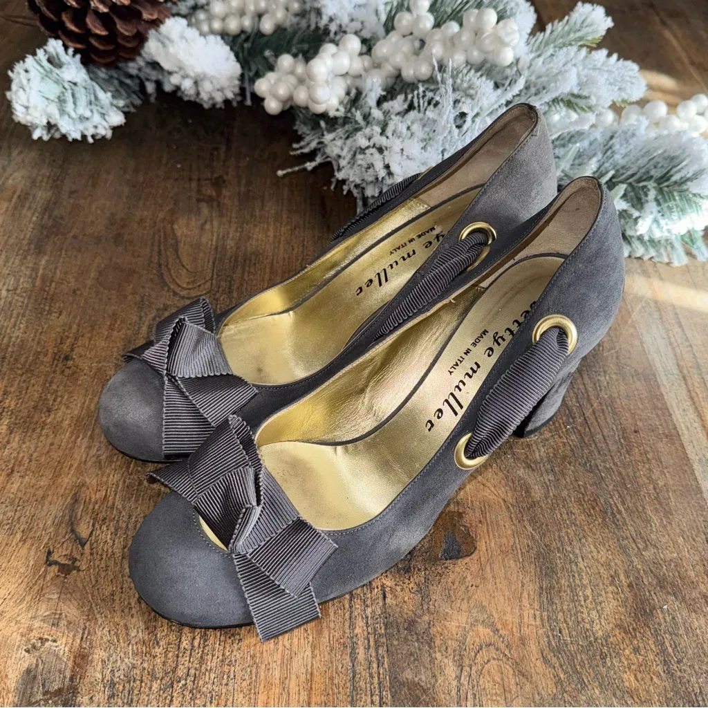 Women’s Bettye Muller Vintage Closed Toe Heels Heel Italy Shoes size 6 - Image 3