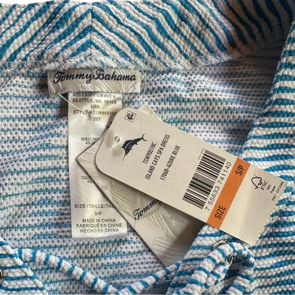 NEW Tommy Bahama Island Cays Stripe Lace-Up Dress Size Small - Image 8