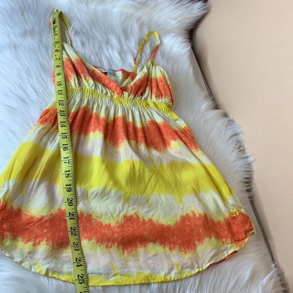 Matix Orange & Yellow Tie Dye Stripe Tank Size XS Yellow - Image 8