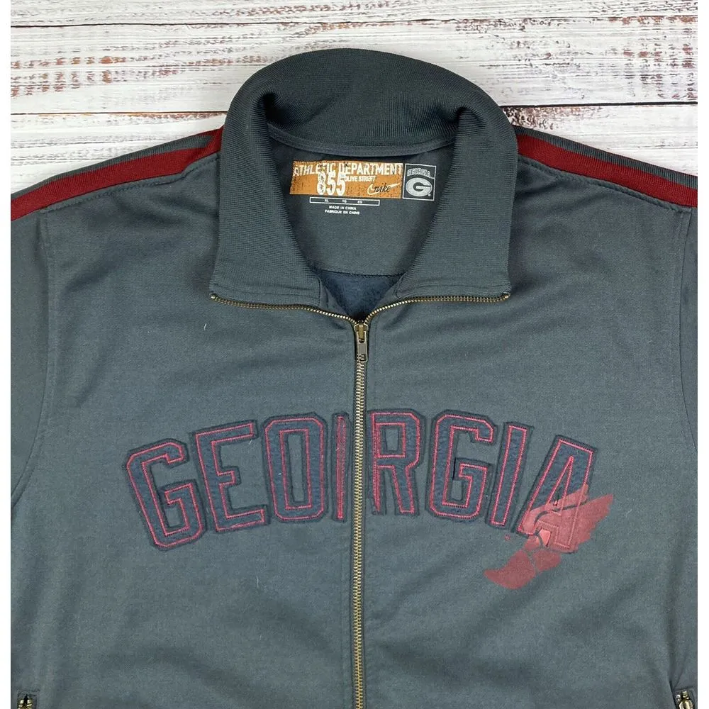 Vtg Nike Athletic Dept Georgia Bulldogs UGA Varsity Track Jacket Patch Sz XL‎ - Image 2