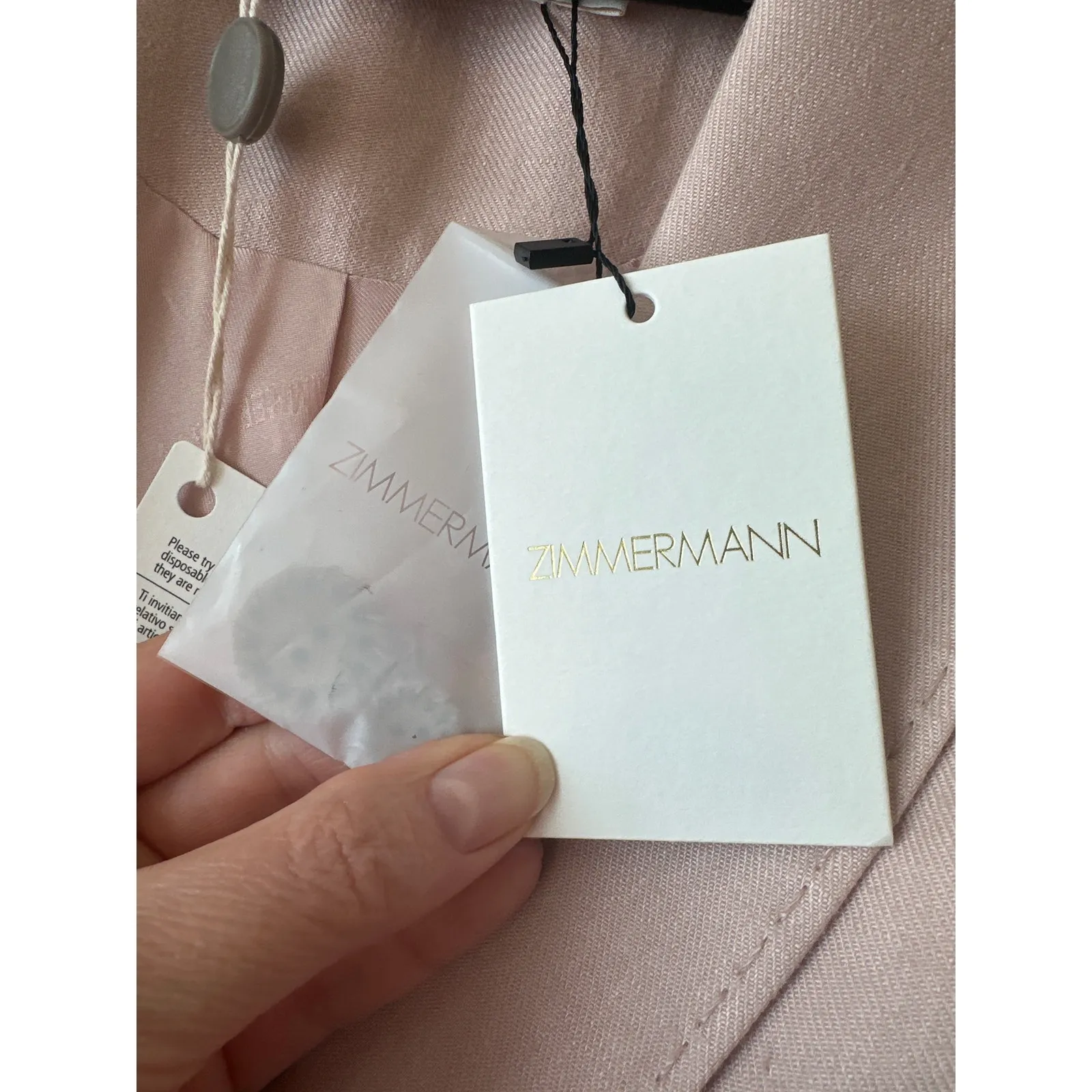 Zimmermann Luminous Blush Belted Linen Trench Duster Coat NWT Size 6 - Image 11