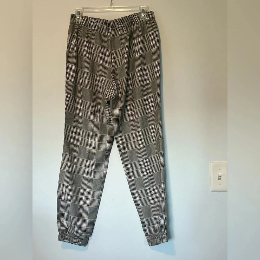 NWT Oat New York Pants Women’s Size XS Black & White Plaid Elastic Ankle & Waist - Image 5