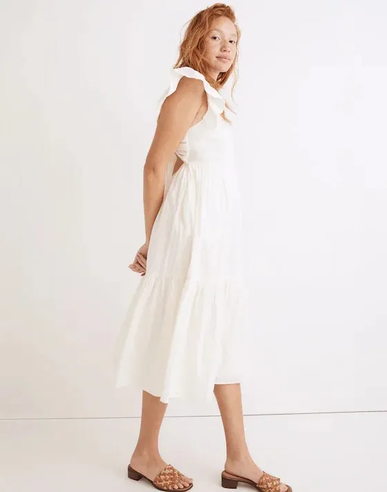 NWOT Madewell Ruffle Strap Tiered Midi Dress - Image 2