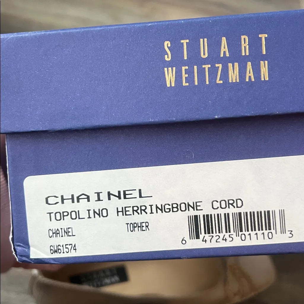 Vtg Stuart Weitzman chainel herringbone cord Ballet Flats Size 6.5W ♣️ - Image 8