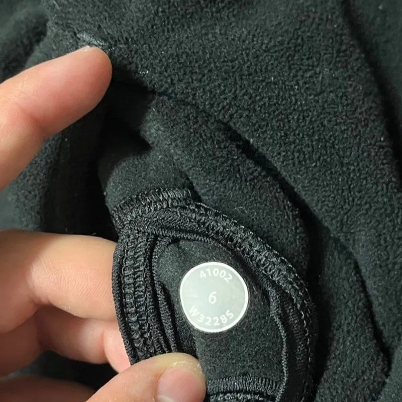 Lululemon Don't Hurry Be Happy‎ Pullover Black Cowl Neck Soft Fleece Size 6 - Image 3