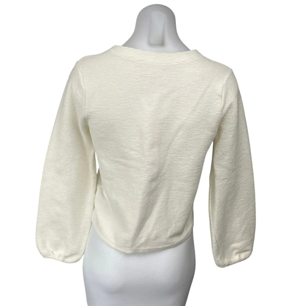 Madewell Women's Cream Long Sleeve Button Down Cardigan Sweater Top Size XS - Image 2
