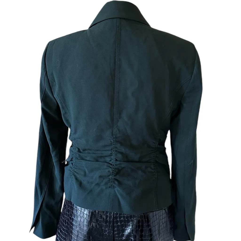 NWOT Zara Fitted Wool Blend Blazer Green Bloggers Fave - Image 9