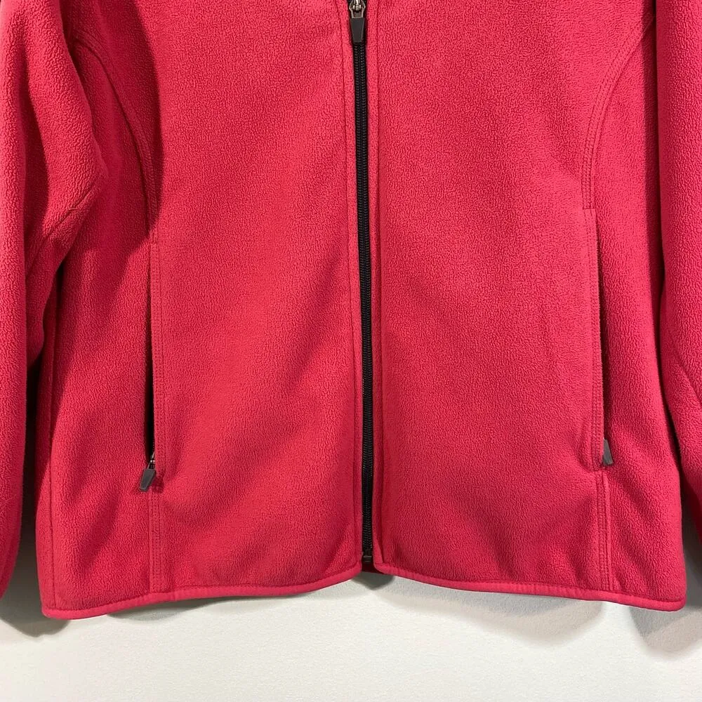Vintage Lands' End Women's Pink Full Zip Fleece Size S (6-8) - Image 3
