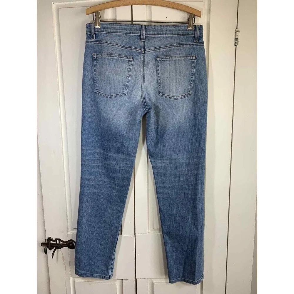 Eileen Fisher Jeans Women's Size 4‎ Medium Wash Denim Stretch Organic Cotton - Image 2