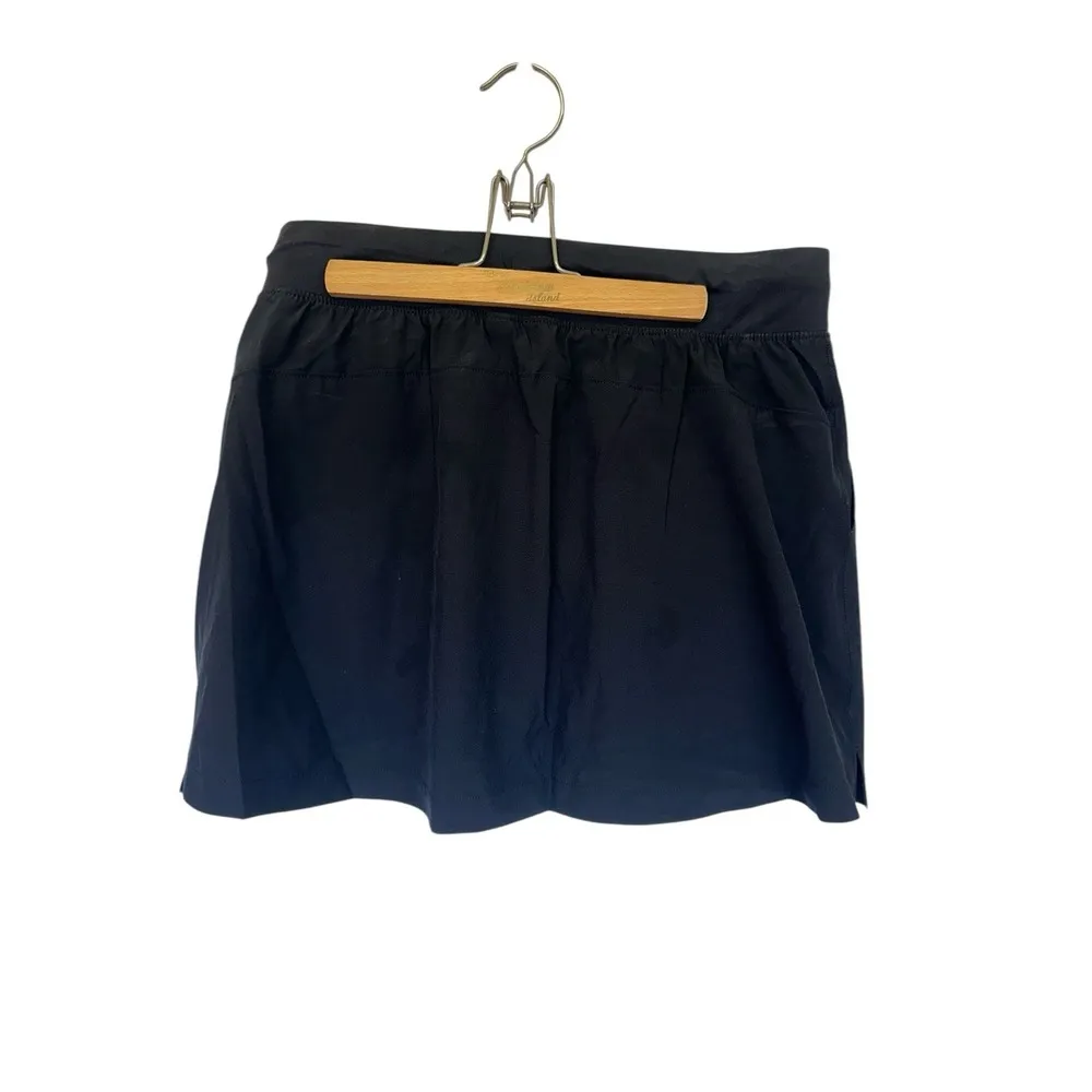 NWT 90 Degree by Reflex Drawstring Skort Front Side Pockets Black Woman's Size L Size L - Image 3
