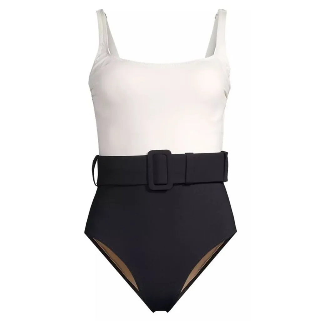 EVARAE cassandra one piece swimsuit in black/crème - Image 8