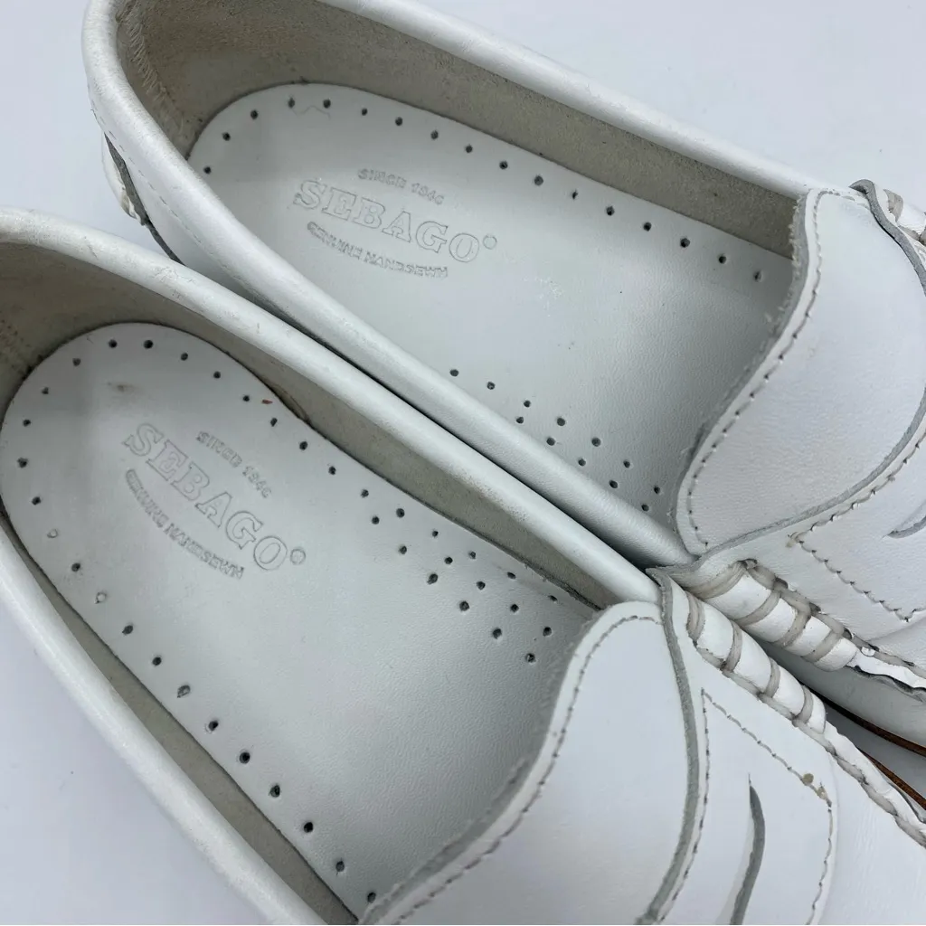 Sebago Classic Dan Pigment Loafer Woman’s‎ size 7 White quiet luxury preppy - Image 2