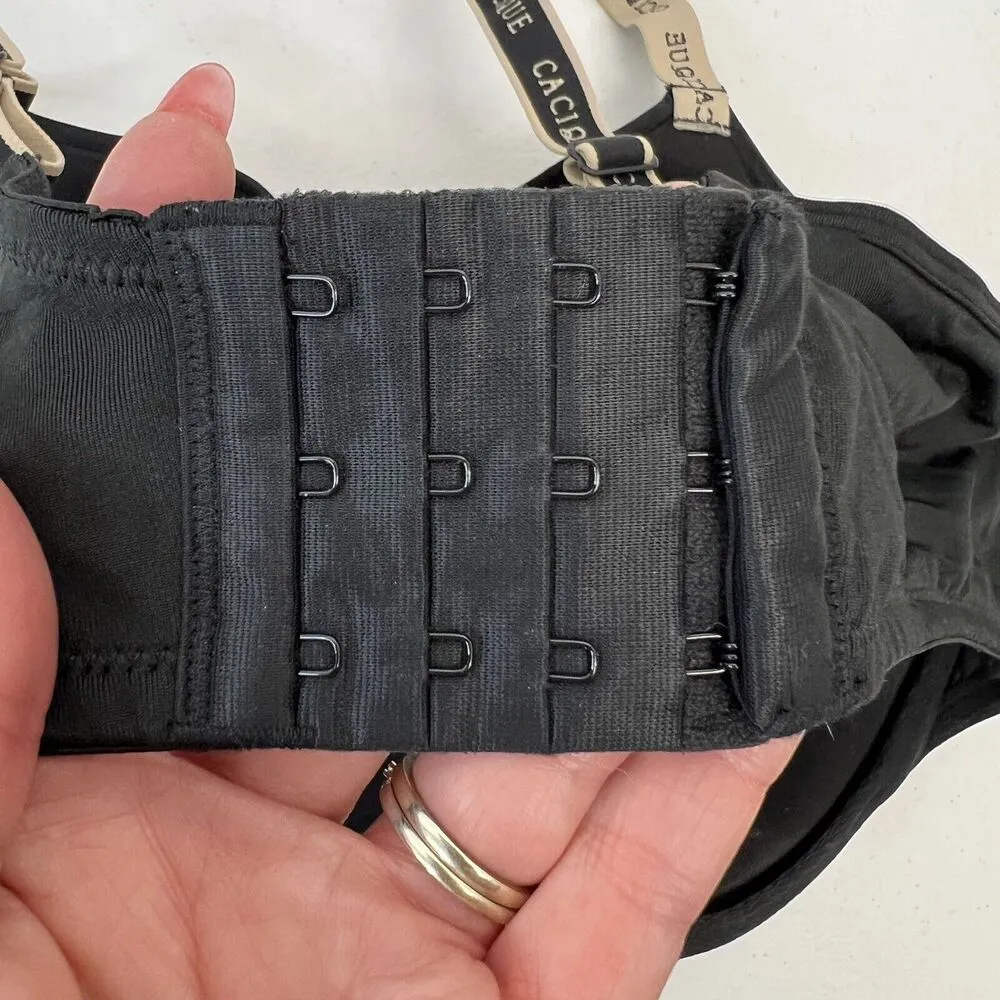 Cacique Size 42D Bra Lightly Lined Balconette Black Underwire Full Cover Women’s - Image 8