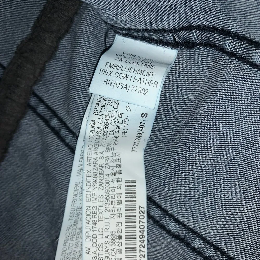 Vintage Z1975 Zara Woman Denim Coat/Jacket Size S - Image 8