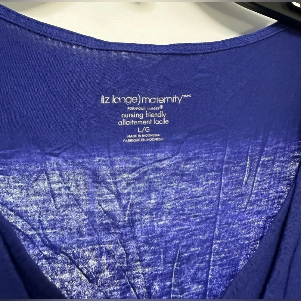 Liz Lange Maternity Nursing Tank. Blue (514) - Image 3