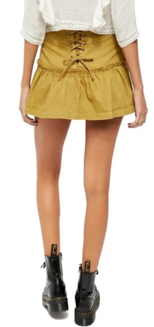 NWT  Positano denim lace up skirt size 0 - Image 2