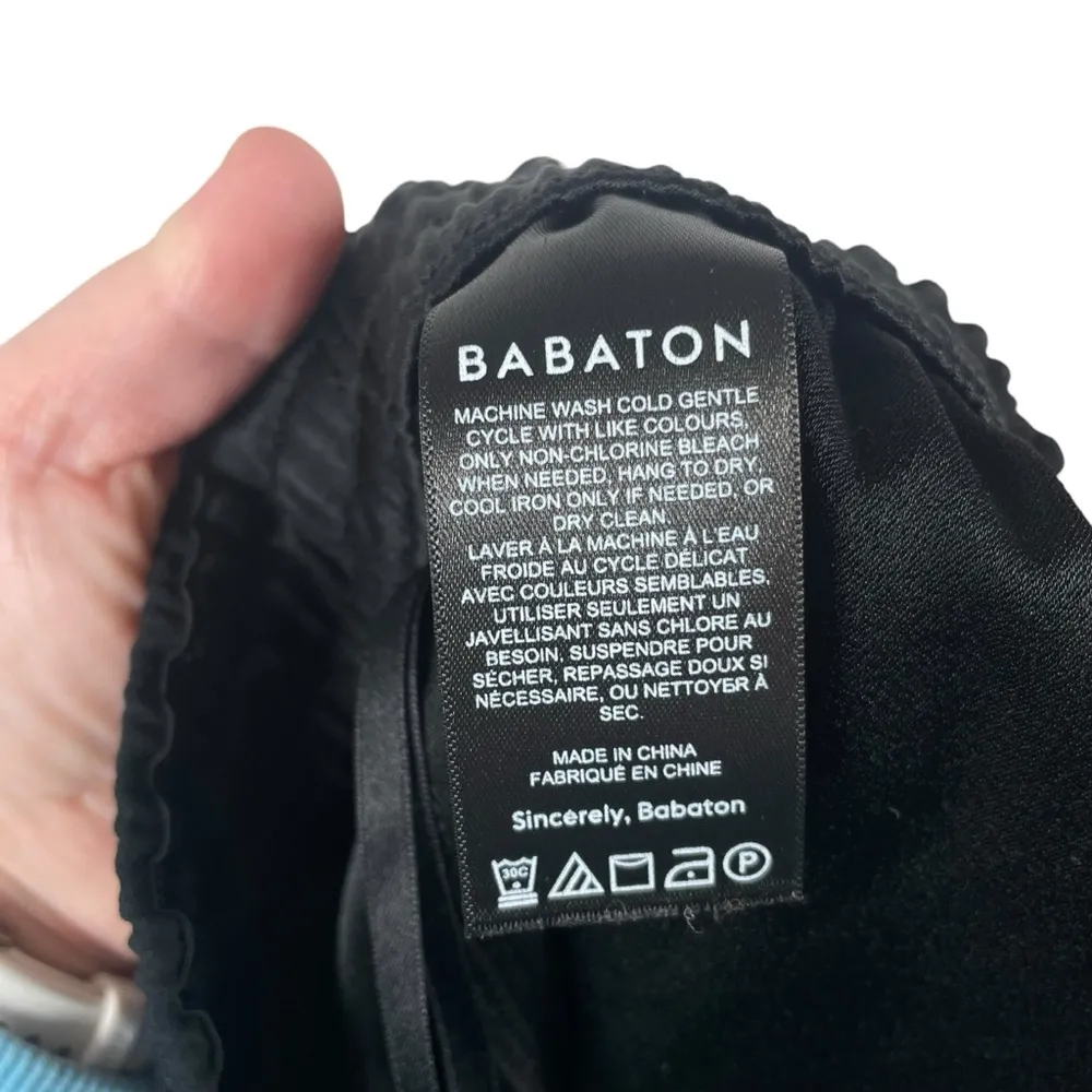 NWOT Babaton by Aritzia Arvin High Rise Crepe Trouser Shorts Black Size L - Image 9