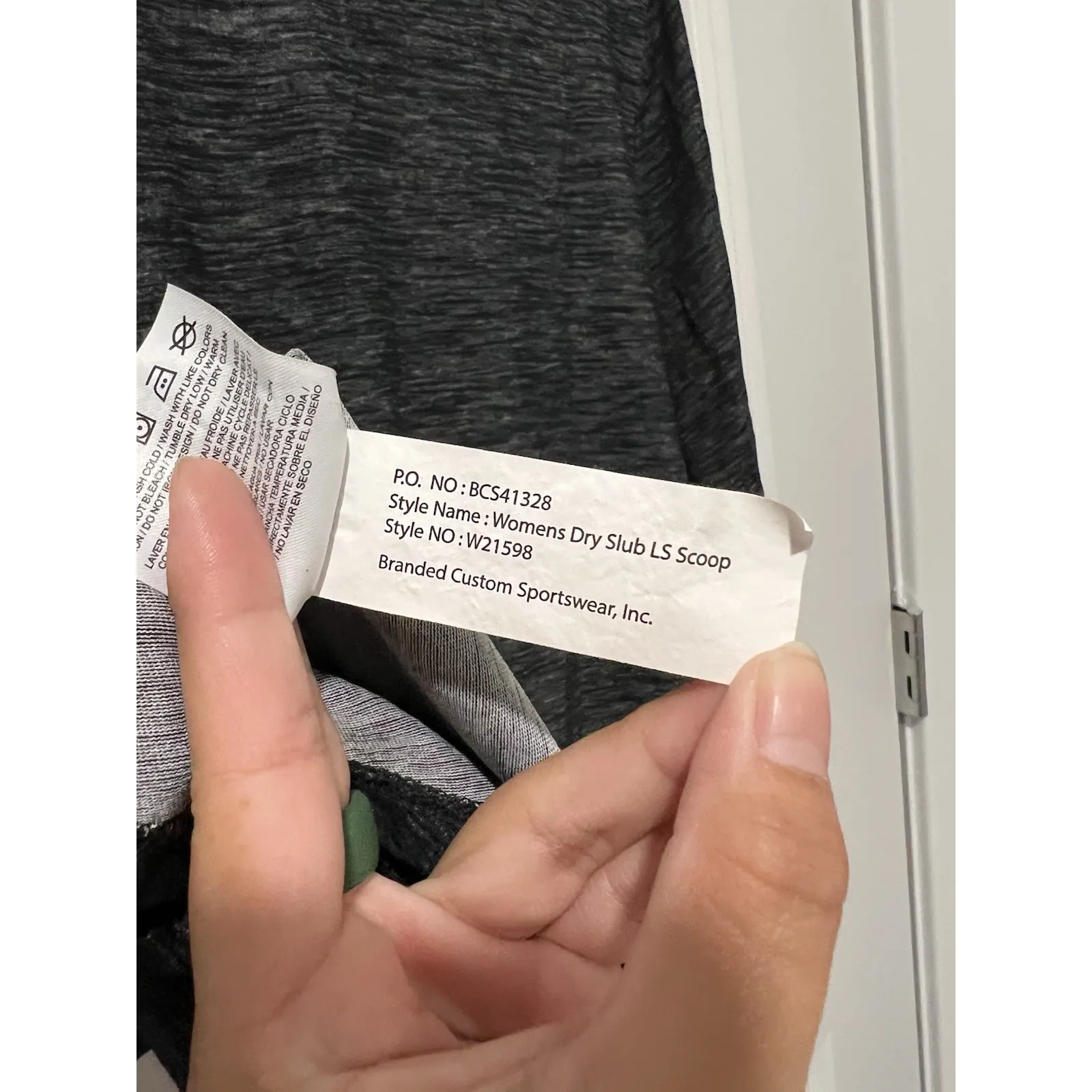 ✨Air Force Falcons Nike Dri-Fit Long Sleeve Shirt Women's Gray/Heather Blue Logo - Image 6