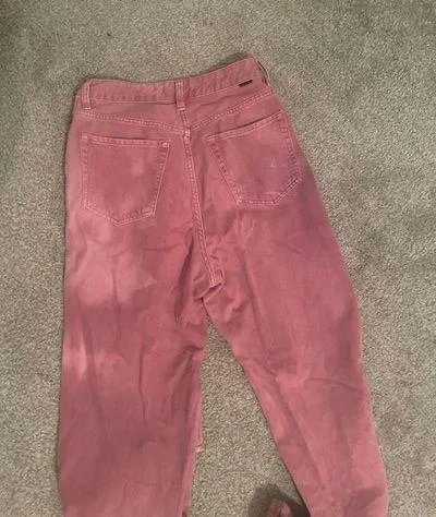 Pink Acid Wash Mom Jeans - Image 2