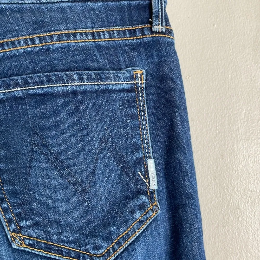 MOTHER The Looker Skinny Jeans in Flowers From the Storm Blue Size 27 - Image 11