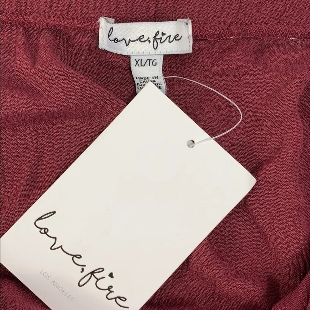 Love, Fire  Romper Burgundy Size XL - Image 10