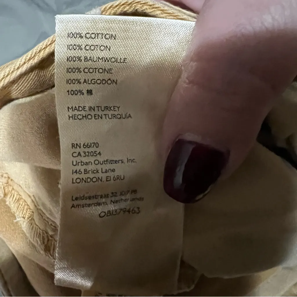 Free People Cya Later Skate Slouchy Pleats Copper Yellow Trouser Chino Pants - Image 15