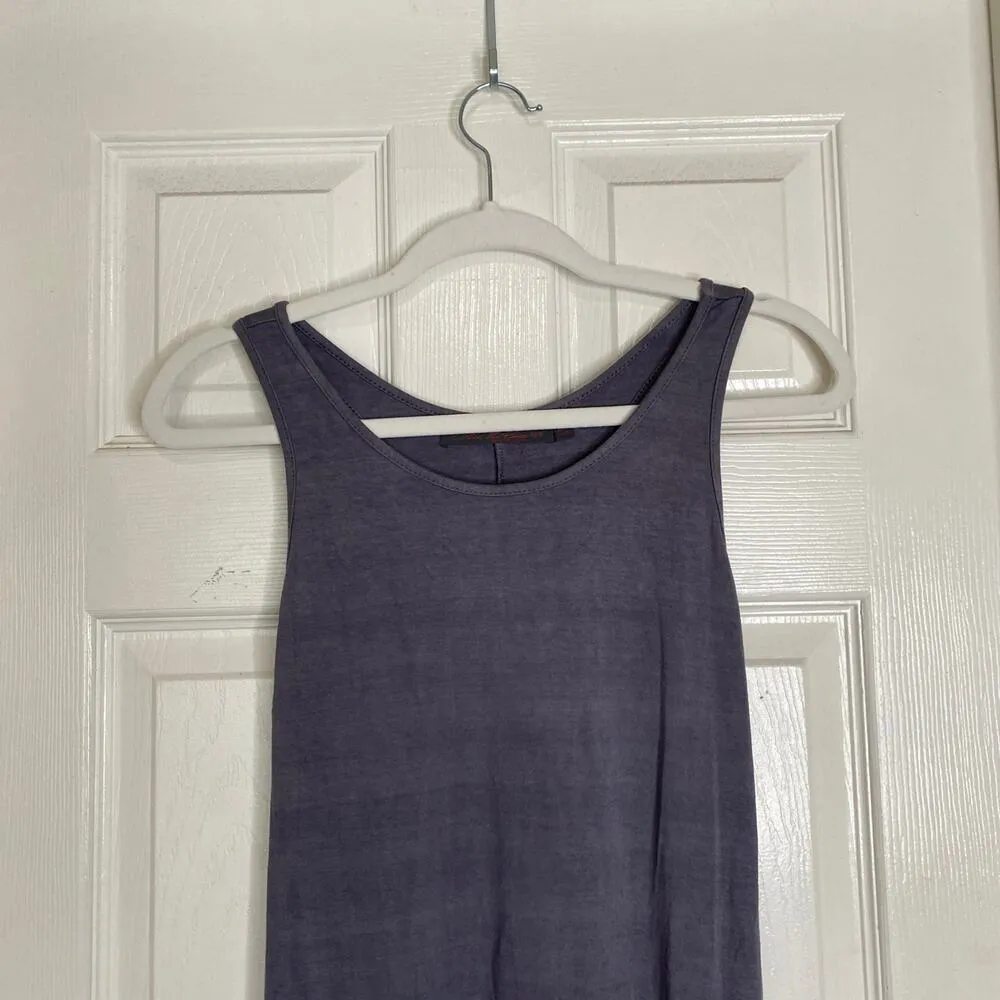 FEEL THE PIECE Gray Ombre Tank Dress Size XS Small Jersey Knit Dip Dye Casual - Image 3