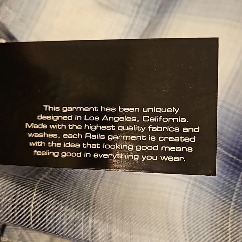 💕RAILS💕 Plaid Button Down Shirt ~ Blue White Gray Large L NWT - Image 8